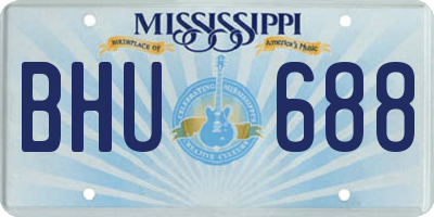 MS license plate BHU688