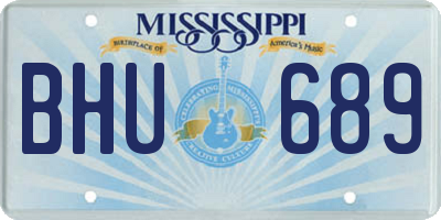 MS license plate BHU689
