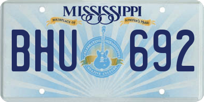 MS license plate BHU692