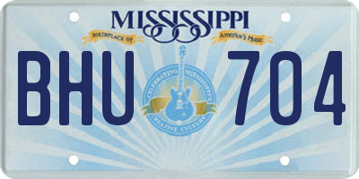 MS license plate BHU704