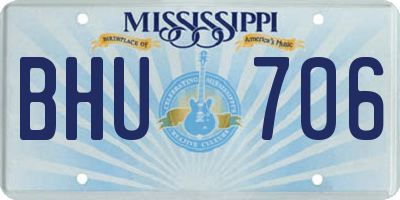 MS license plate BHU706