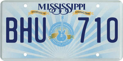 MS license plate BHU710