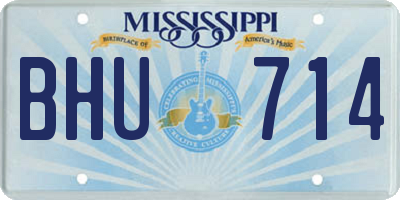 MS license plate BHU714