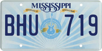 MS license plate BHU719