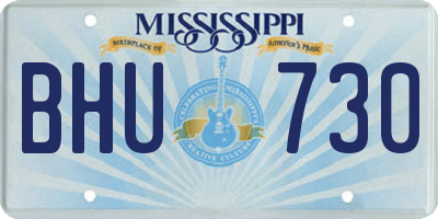MS license plate BHU730
