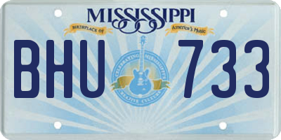 MS license plate BHU733