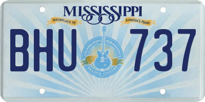 MS license plate BHU737