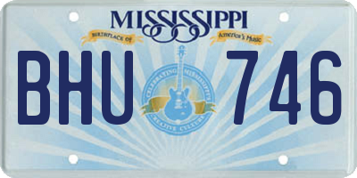 MS license plate BHU746