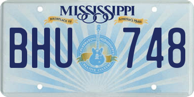 MS license plate BHU748