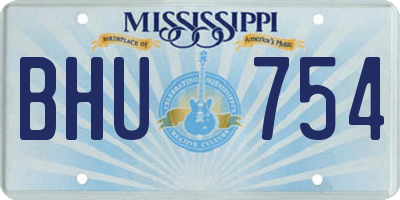 MS license plate BHU754