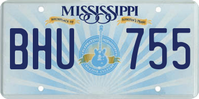 MS license plate BHU755