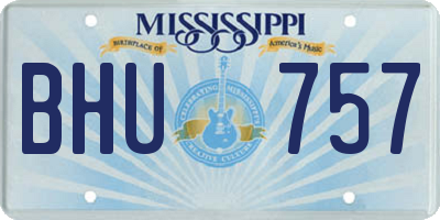 MS license plate BHU757