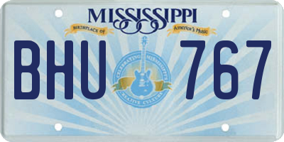 MS license plate BHU767