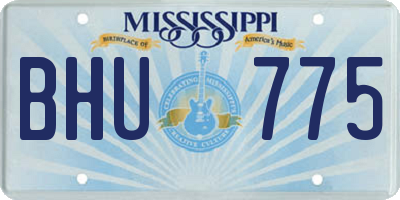 MS license plate BHU775