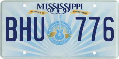 MS license plate BHU776