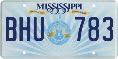 MS license plate BHU783