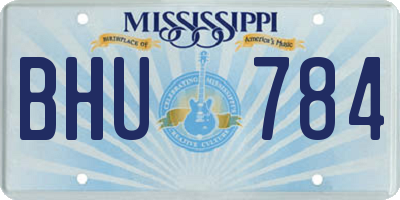 MS license plate BHU784