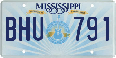 MS license plate BHU791