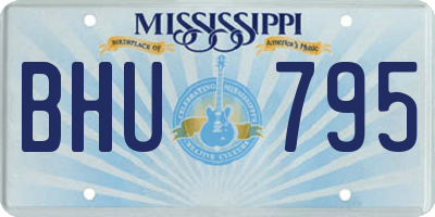MS license plate BHU795