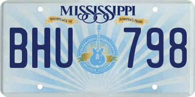 MS license plate BHU798