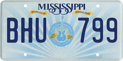 MS license plate BHU799