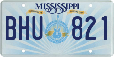 MS license plate BHU821