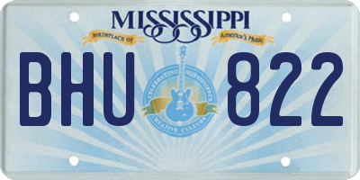 MS license plate BHU822