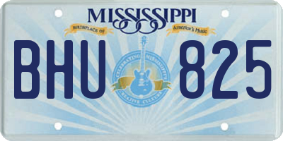 MS license plate BHU825