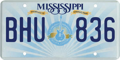 MS license plate BHU836