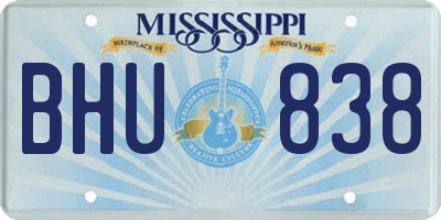 MS license plate BHU838