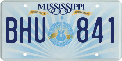 MS license plate BHU841
