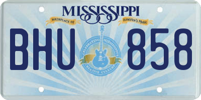 MS license plate BHU858