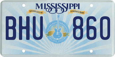 MS license plate BHU860