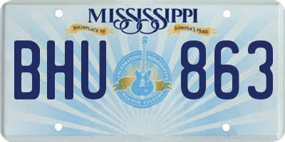 MS license plate BHU863