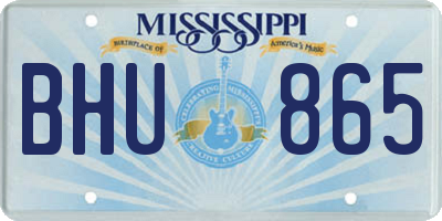 MS license plate BHU865