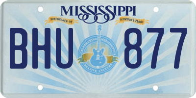 MS license plate BHU877