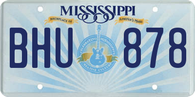 MS license plate BHU878