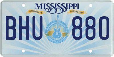 MS license plate BHU880
