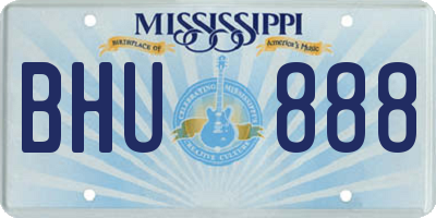 MS license plate BHU888