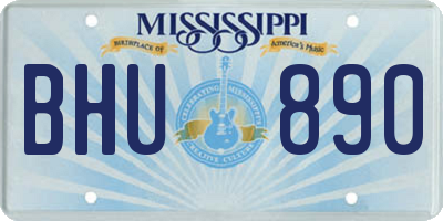 MS license plate BHU890