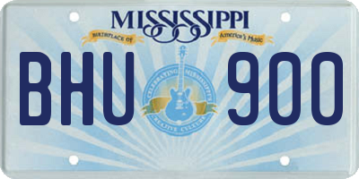 MS license plate BHU900