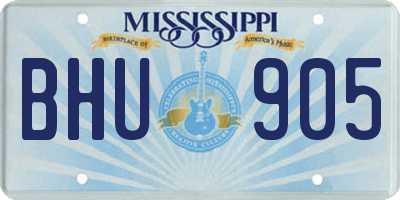 MS license plate BHU905
