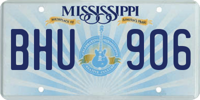 MS license plate BHU906