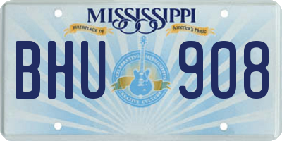 MS license plate BHU908