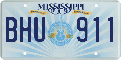 MS license plate BHU911