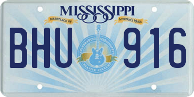 MS license plate BHU916