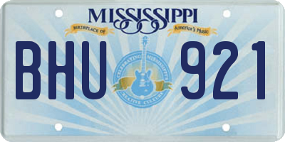 MS license plate BHU921