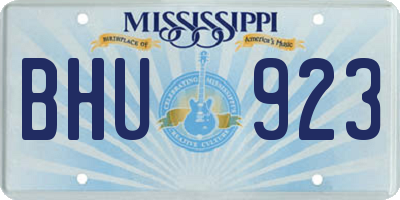 MS license plate BHU923