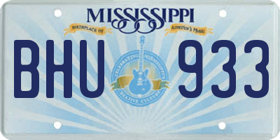 MS license plate BHU933