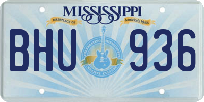 MS license plate BHU936
